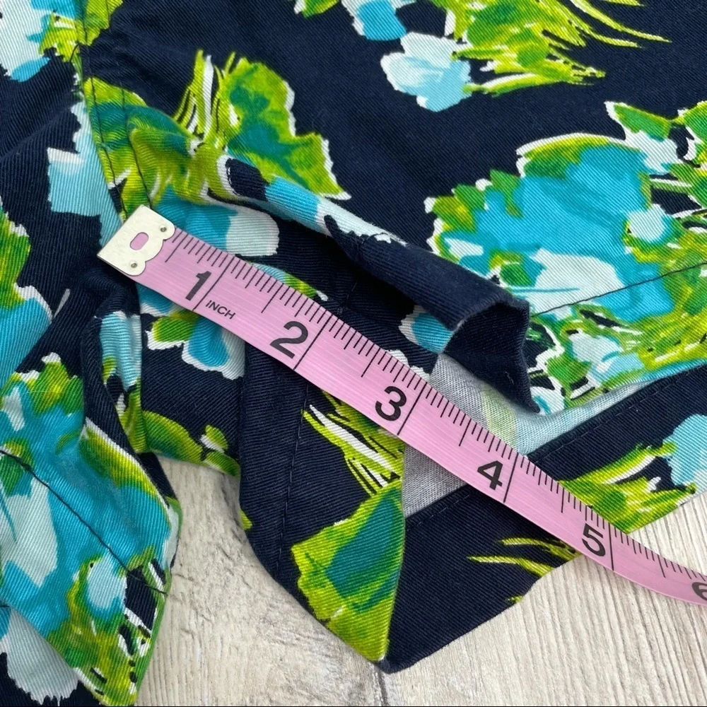 Merona Navy Blue Floral Shorts Sz 2